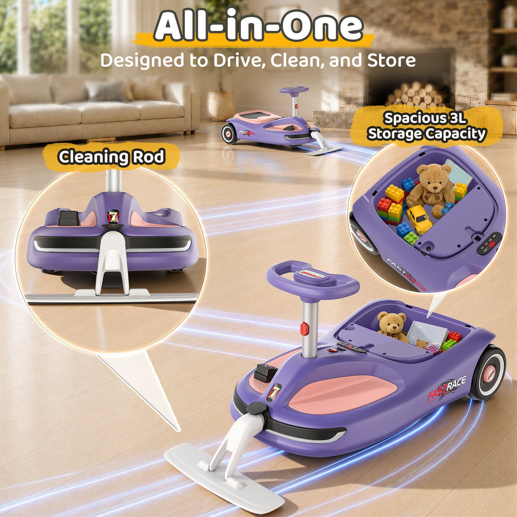 12V Kid's electric cleaning car