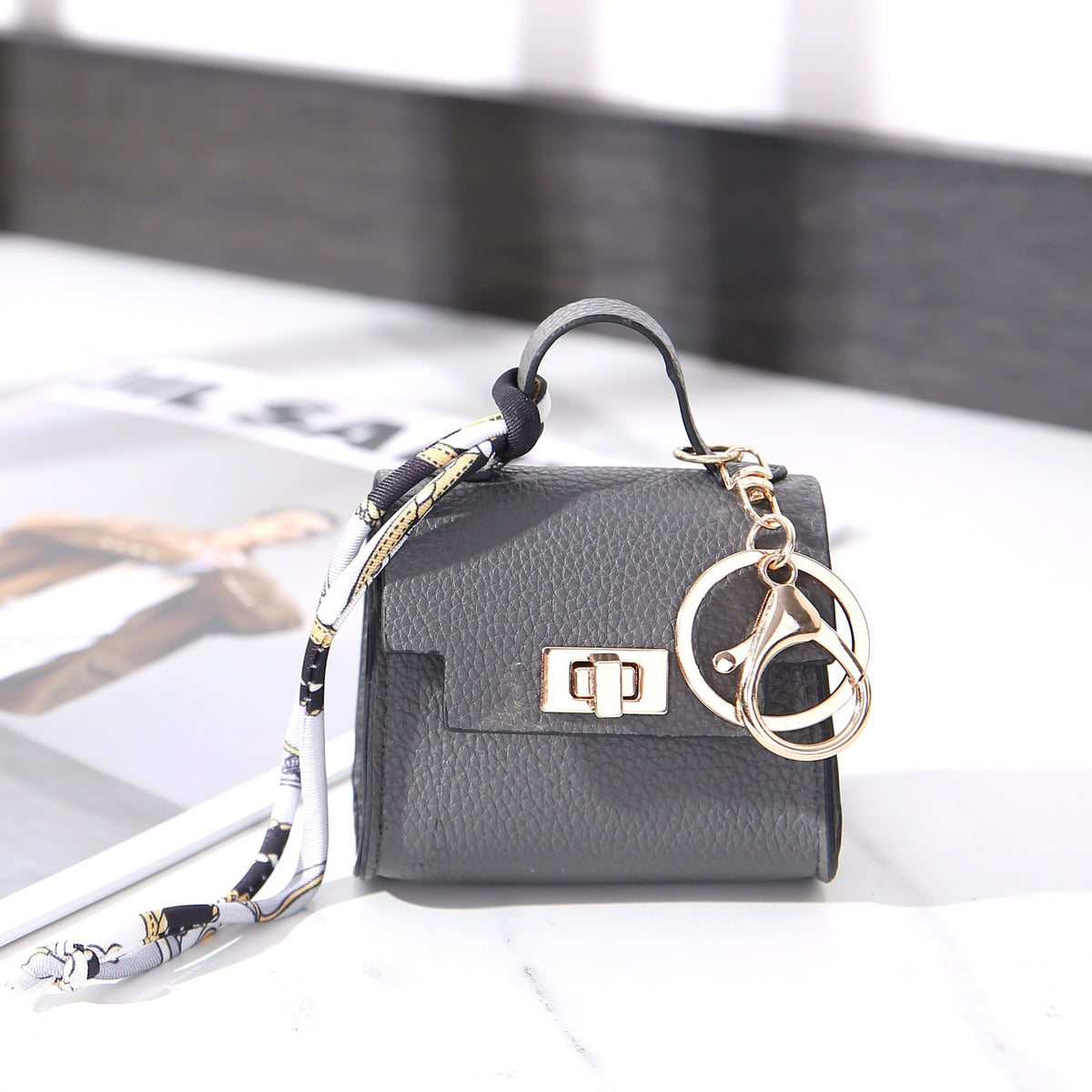 Mini Luxury Bag Keychain Charm
