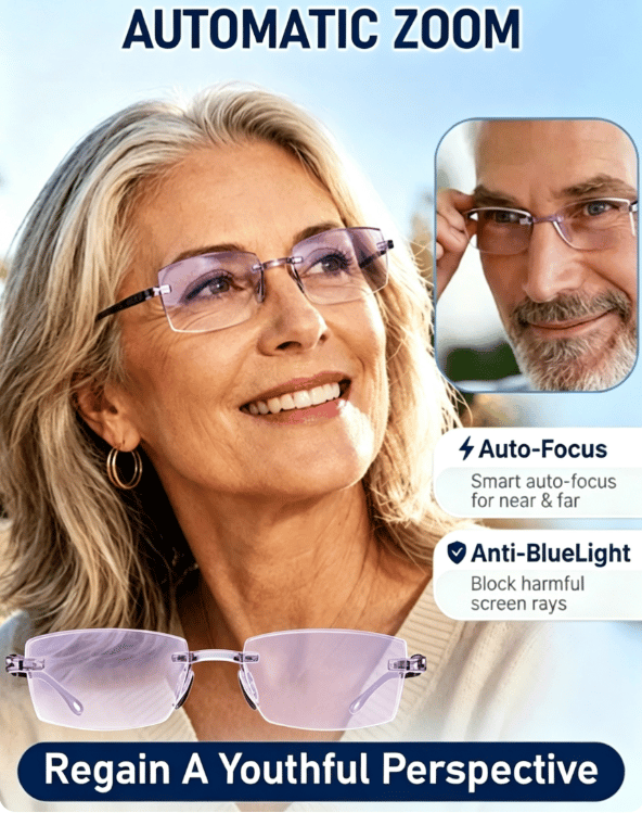 🔥LAST DAY SALE Only $12.99!!👓[Regain Your Youthful Vision] Smart Zoom Diamond-Cut Reading Glasses